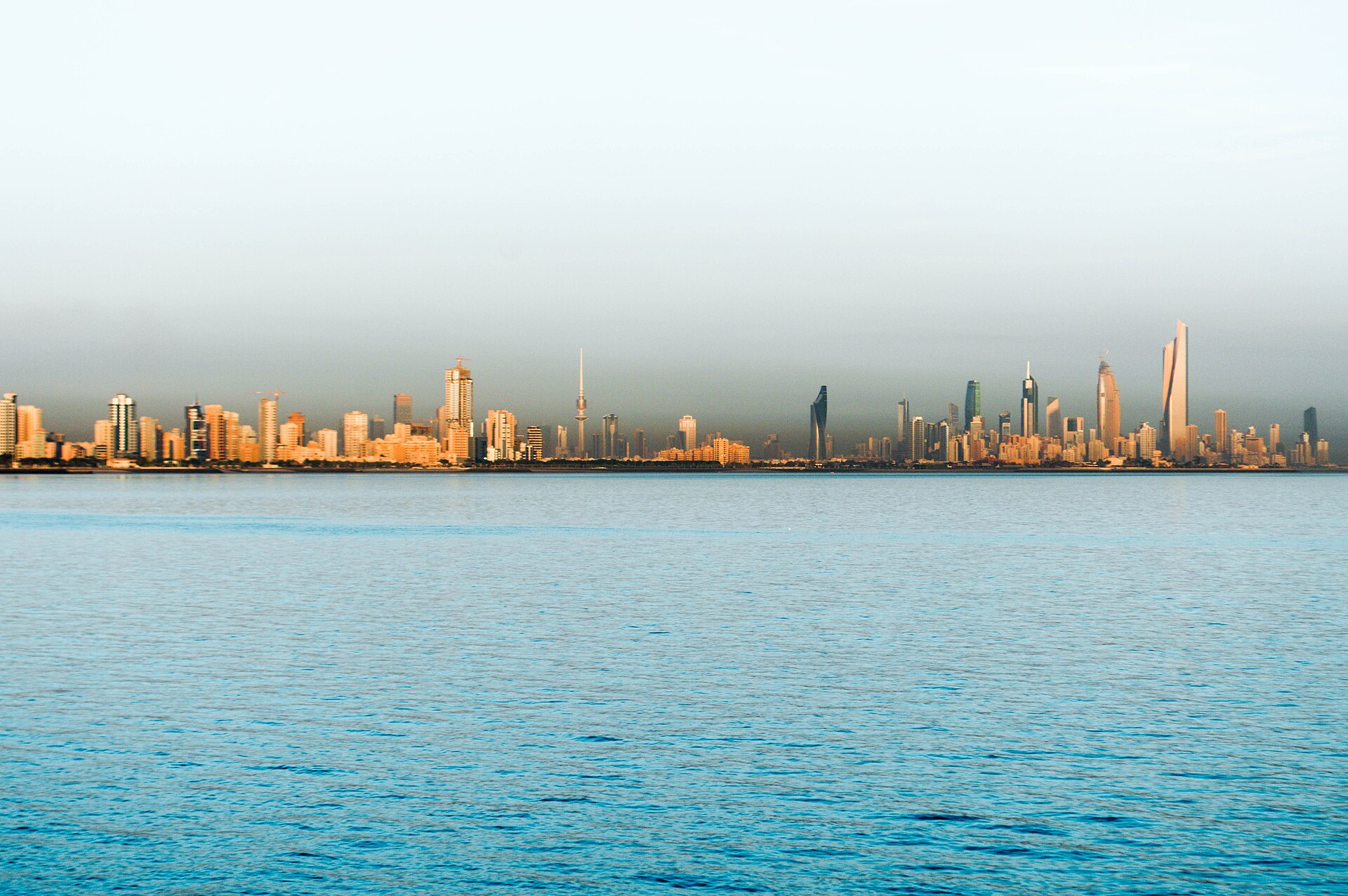 The Kuwait City skyline seen across the water