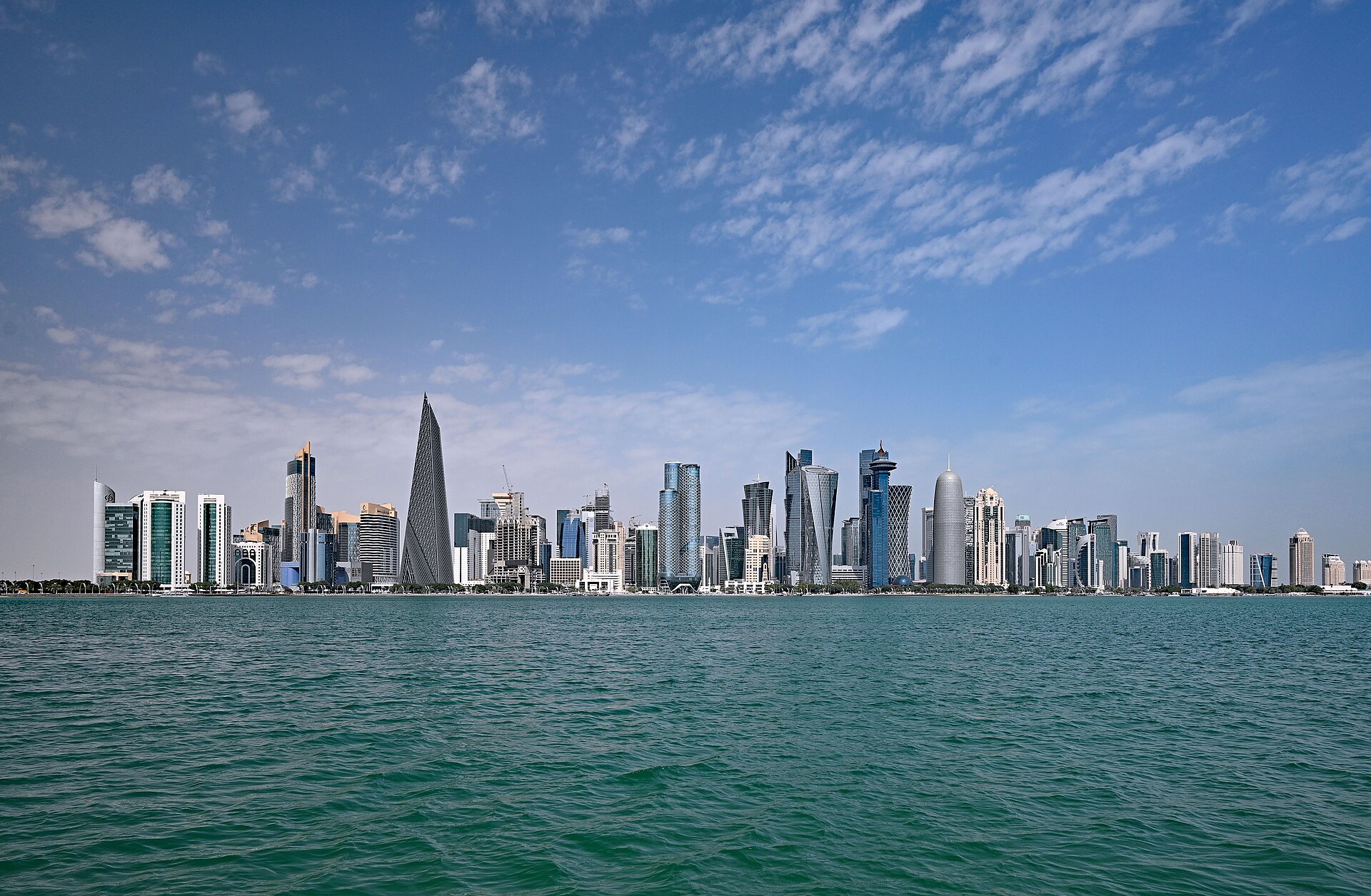 The West Bay high-rise skyline of Doha, Qatar